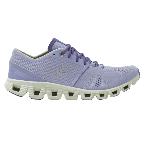 Zapatillas On Cloud X morado y blanco