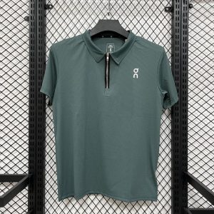 Playera Polo On Cloud Verde con Cierre