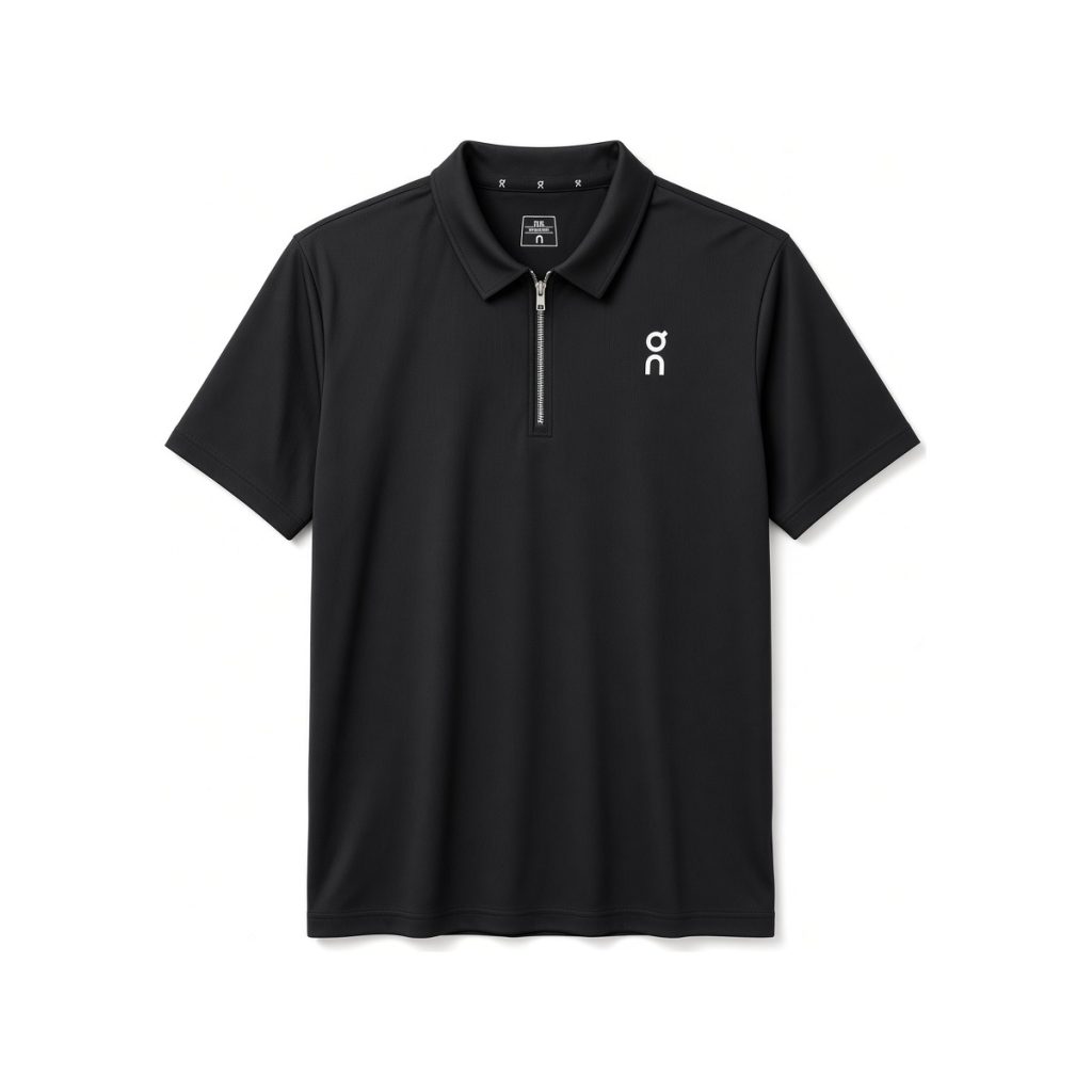 Playera Polo On Cloud Negra con Cierre - On Cloud